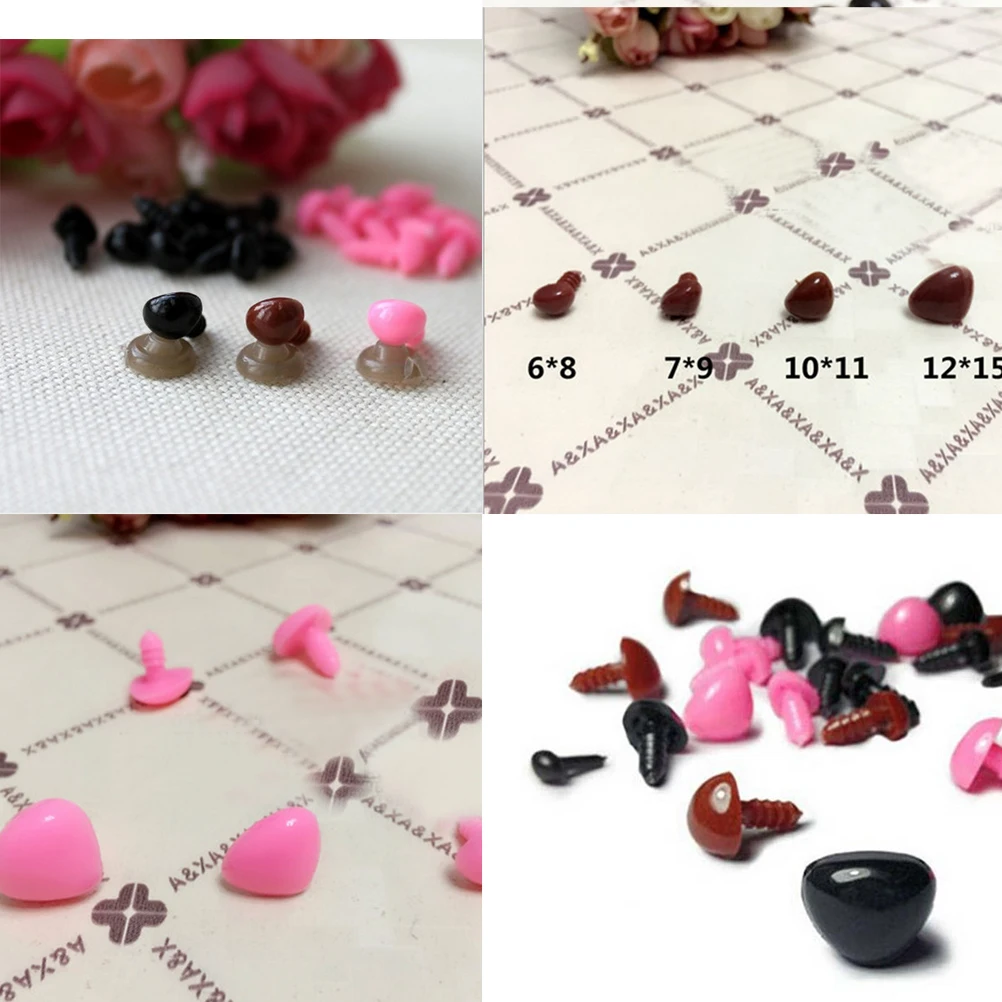 100 шт./пакет DIY Пластик Безопасность Треугольники нос Кукла Мягкие игрушки для