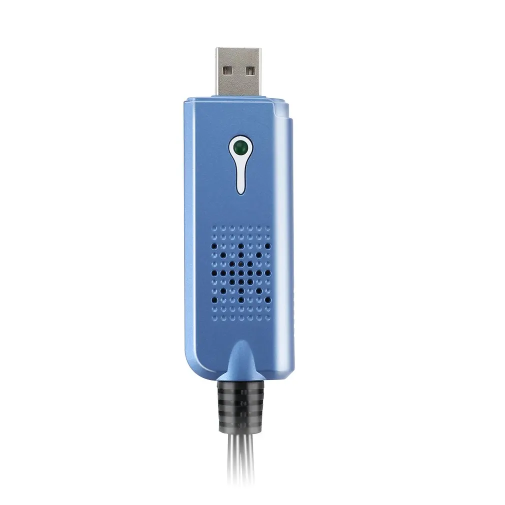 Портативный USB 2,0 Easycap Видео Аудио захвата карты адаптер VHS DC60 DVD конвертер Композитный RCA синий