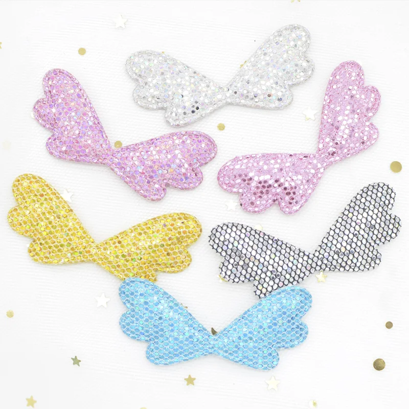 12 шт. стеганые патчи с крыльями ангела блестящее красочное крыло Амура сказочное