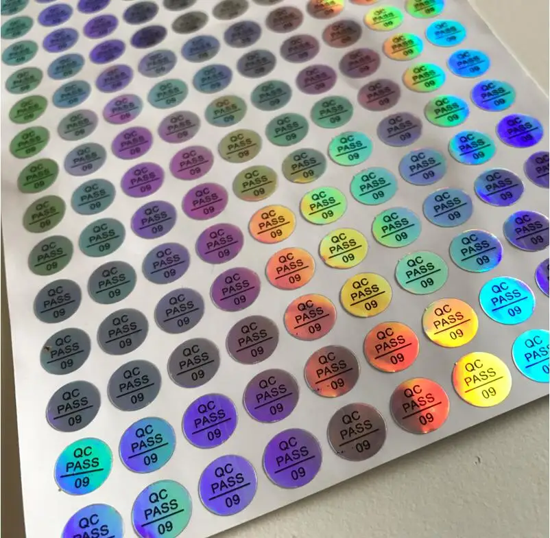 2000pcs 0-10 QC Adhesive Label Sticker Hologram PASSED Laser Stickers Security Waterproof Warranty | Дом и сад
