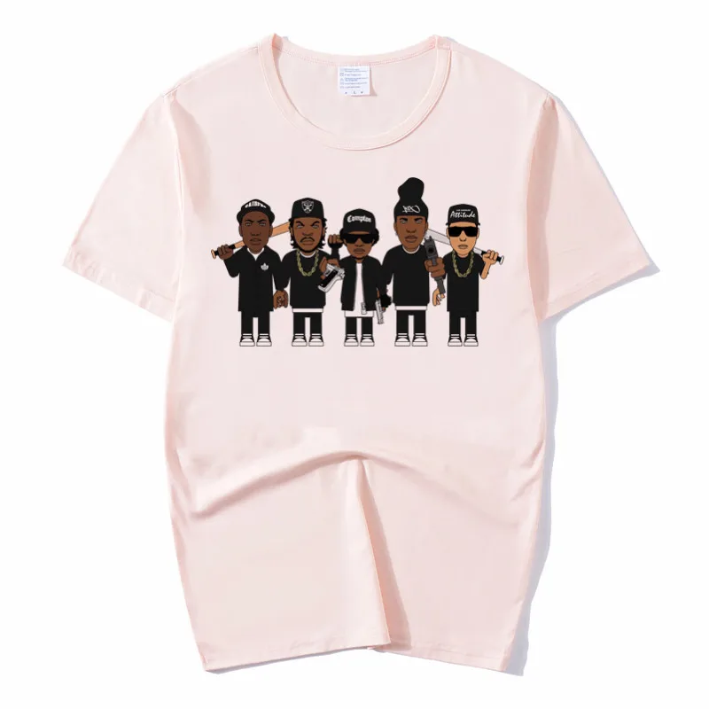 Для мужчин и женщин NWA Straight Outta Compton хип хоп дизайн забавная футболка унисекс