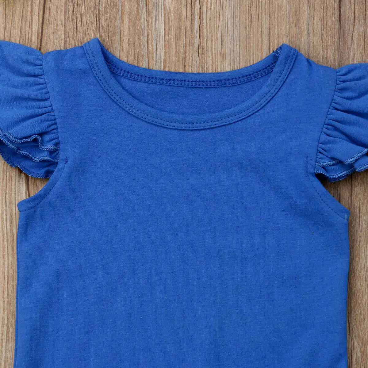 2019 Summer Infant Baby Girls Boys Causal Clothes Sets 3pcs Blue Romper Tops+Floral Pants+Headband Outfits | Детская одежда и