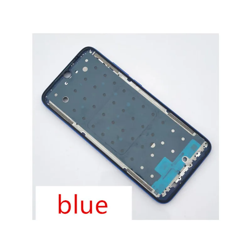 Синий Для Xiaomi Redmi Note 7/Note 7 Pro средняя рамка поддерживающая рамка для ЖК-дисплея пластина корпус ободок Лицевая панель ободок запасные части - Цвет: Синий