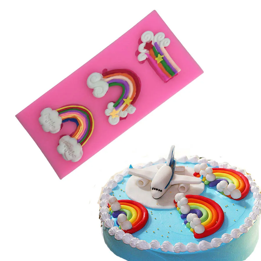 

Радужные облака, помадки, силиконовая форма для торта, чашка, форма для торта, искусственные, силиконовые формы, силиконовая форма E302