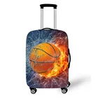 Чехол для чемодана, 3D принт баскетбольного мяча, чехол для чемодана 18-32 дюймов, чехол для чемодана, чехол для чемодана на колесиках, защитный чехол от пыли, чехол, аксессуары для путешествий