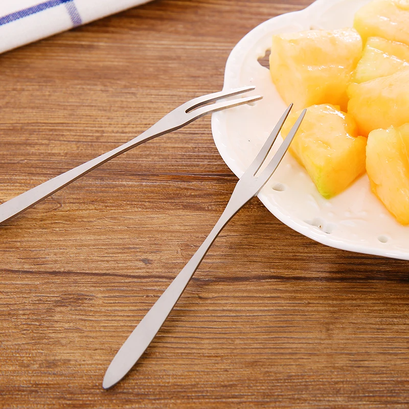 1 шт. вилка для фруктов из нержавеющей стали |