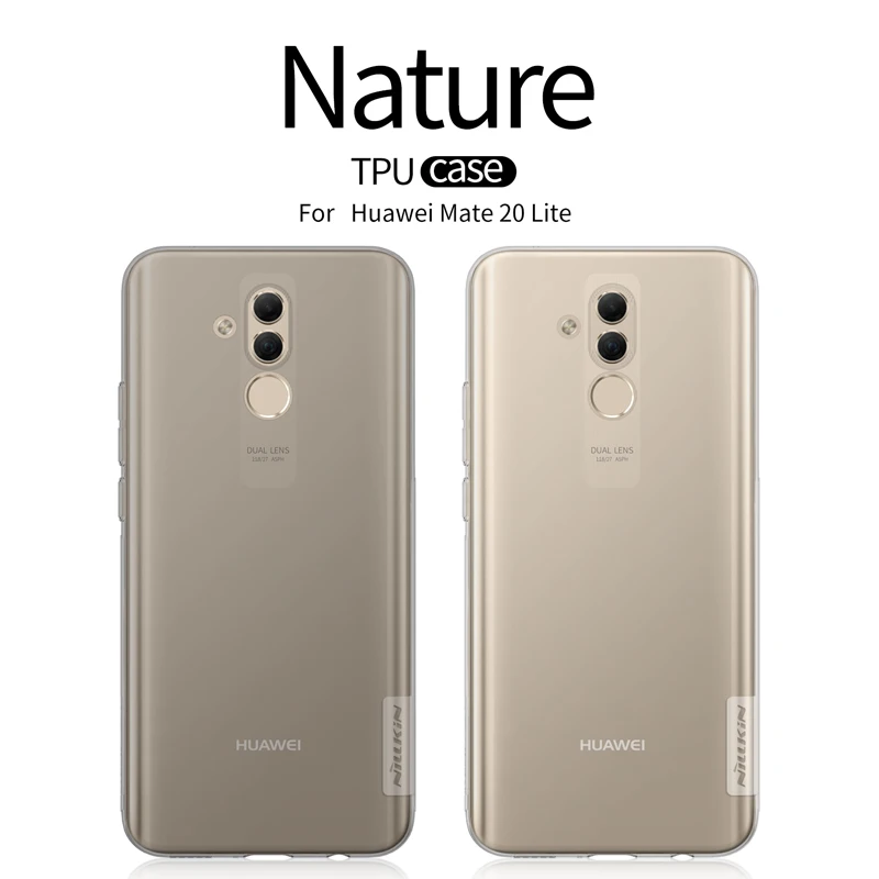 Для huawei Коврики 20 Lite чехол Nillkin Прозрачный мягкий силиконовый для телефона ТПУ