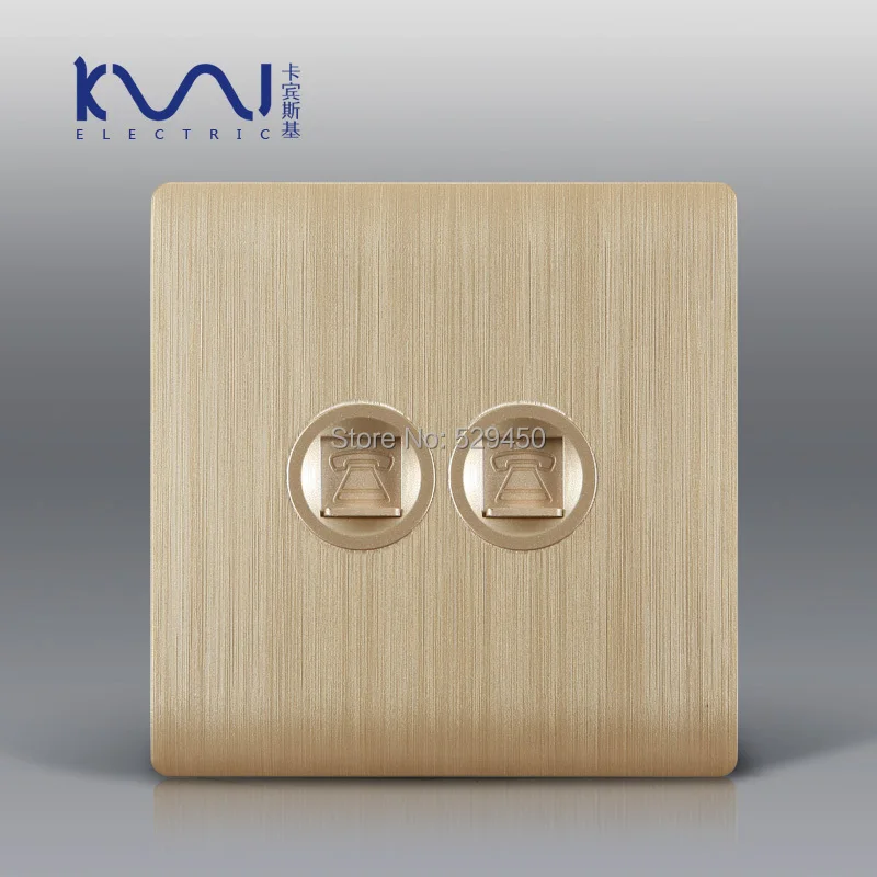 Бесплатная доставка роскошная настенная розетка Kempinski двойной телефонный выход