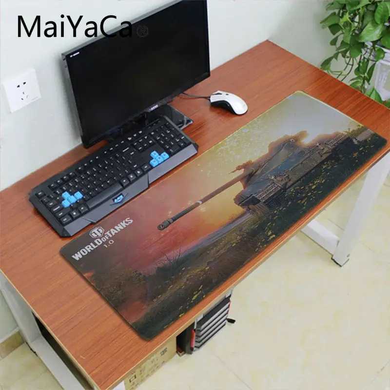 Lock Edge 40X90cm Maiyaca Новые поступления World of Tanks уникальный настольный коврик игровой коврик для мыши резиновый, большого размера ПК компьютерный игровой коврик для мыши геймер Настольный коврик - Цвет: Lock Edge 40X90cm