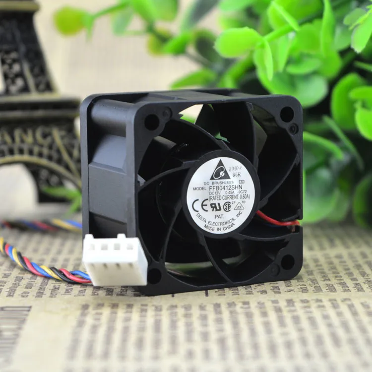 Для Delta FFB0412SHN DC 12V 0.45A 40x40x28 мм (4 см) PWM инвертор сервер чехол осевой вентилятор