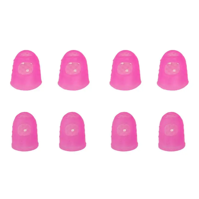M L Pink 8 шт. наперсток на палец Силиконовый гитарный шнур защита от пальцев баллада аксессуары для гитары - Color: M L Pink