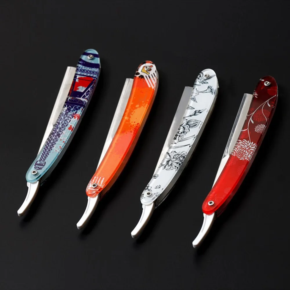 Мужской прямой край держатель для бритвенных станков Складной Нож сменный