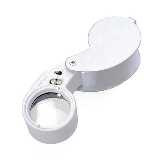 New 6pcs 40x 25mm Magnifying Glass Jeweler Eye Loupe Magnifier With LED Light Case | Инструменты