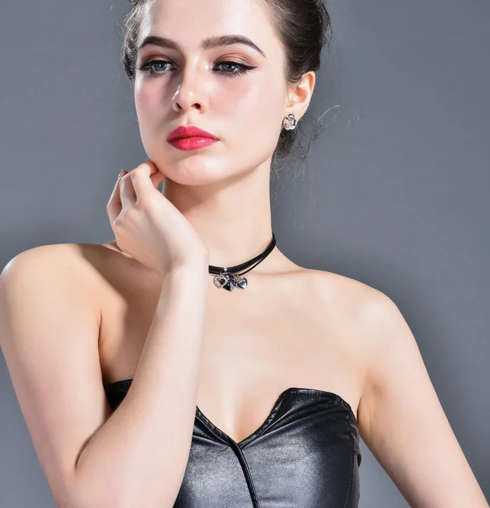 3 шт. наборы кристаллов от Swarovski Love ожерелья с фигуркой сердца для женщин