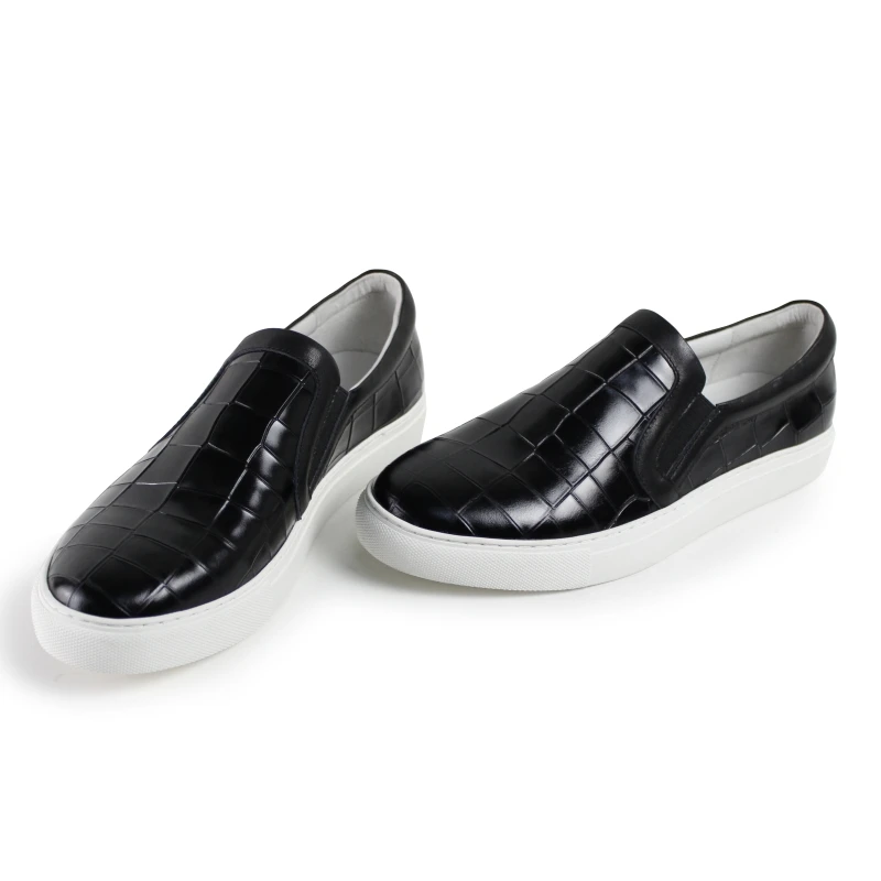 Vikeduo 2019 hot sales Handmade Flat male leisure shoes Genuine Leather Fashion Comfortable Black skateboard Mens Casual Shoes | Обувь