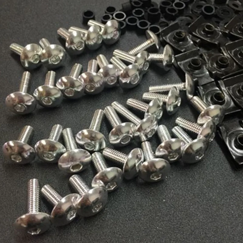 

Motorcycle Silver Normal Fairing Bolts Kit For Yamaha 2002-2003 YZF R1 YZF-R1