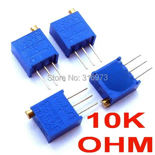 (2 шт./лот) многооборотный Обрезной потенциометр 10 кОм 3296. | Электронные компоненты