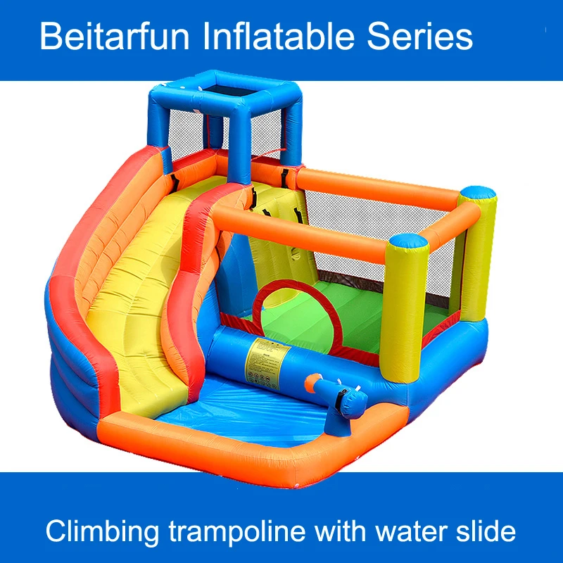 

High Quality Jumping Inflatable Bouncer Castle slide Bouncy house Inflated air trampoline Castle Kids With Water Splash system