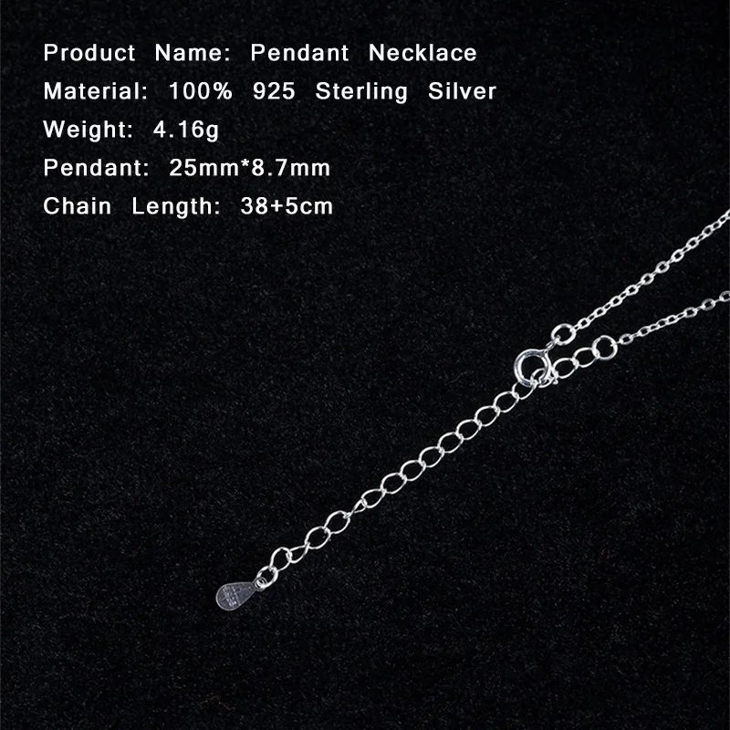 Женское ожерелье с подвеской из серебра 100% пробы | Украшения и аксессуары