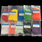 Прочные пластиковые кабельные стяжки, 9 цветов, 3*100 мм, 100мешок, ширина 2,5 мм, с самоблокирующимися нейлоновыми кабельными стяжками, международные стандарты