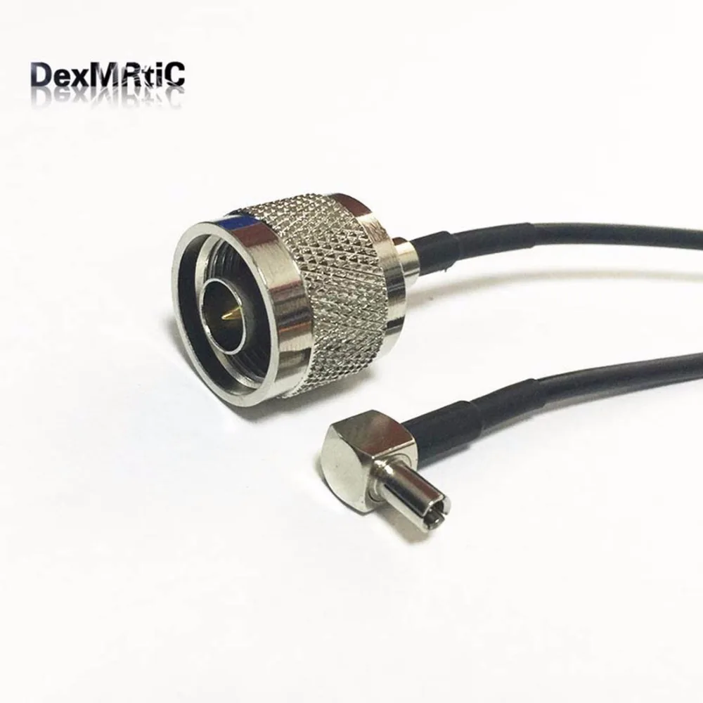 

New N Male Plug Connector Switch TS9 Right Angle Connector RG174 Wholesale 20CM 8" Adapter