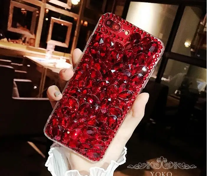 Красные женские сандалии с ремешками и крупными стразами чехол для LG G5 G6 G7 Q7 Q6 Q8