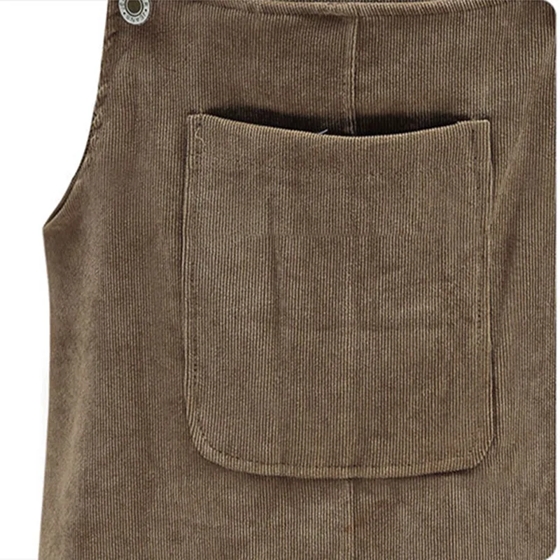 Женское вельветовое платье жилет на бретелях свободного покроя|Женские платья| |