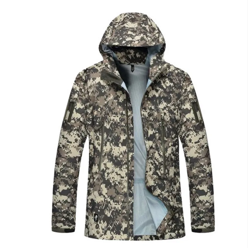 Мужская модная армейская тактическая водонепроницаемая куртка Hard Shell в стиле милитари дышащая с капюшоном