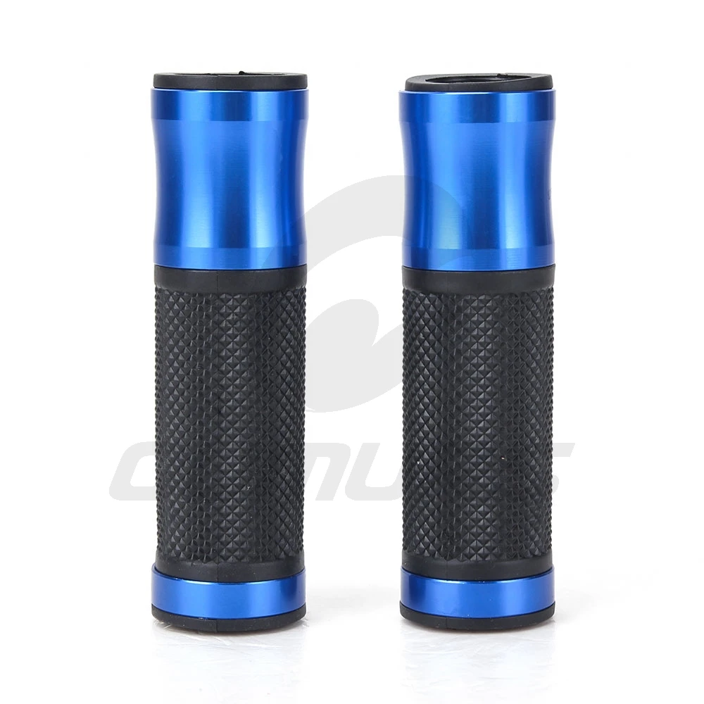 

OUMURS Motorcycle Handle Bar Blue Hand Grips Open End 7/8" for Honda kawasaki Yamaha Suzuki for Ducati BMW