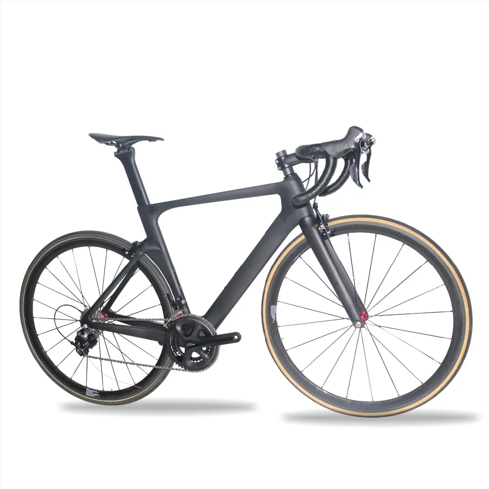 

Miracle 700c Aero Carbon Bike 7.8KG Complete Road Bicycle Tubular Wheels 49cm,52cm,54cm,56cm,59cm