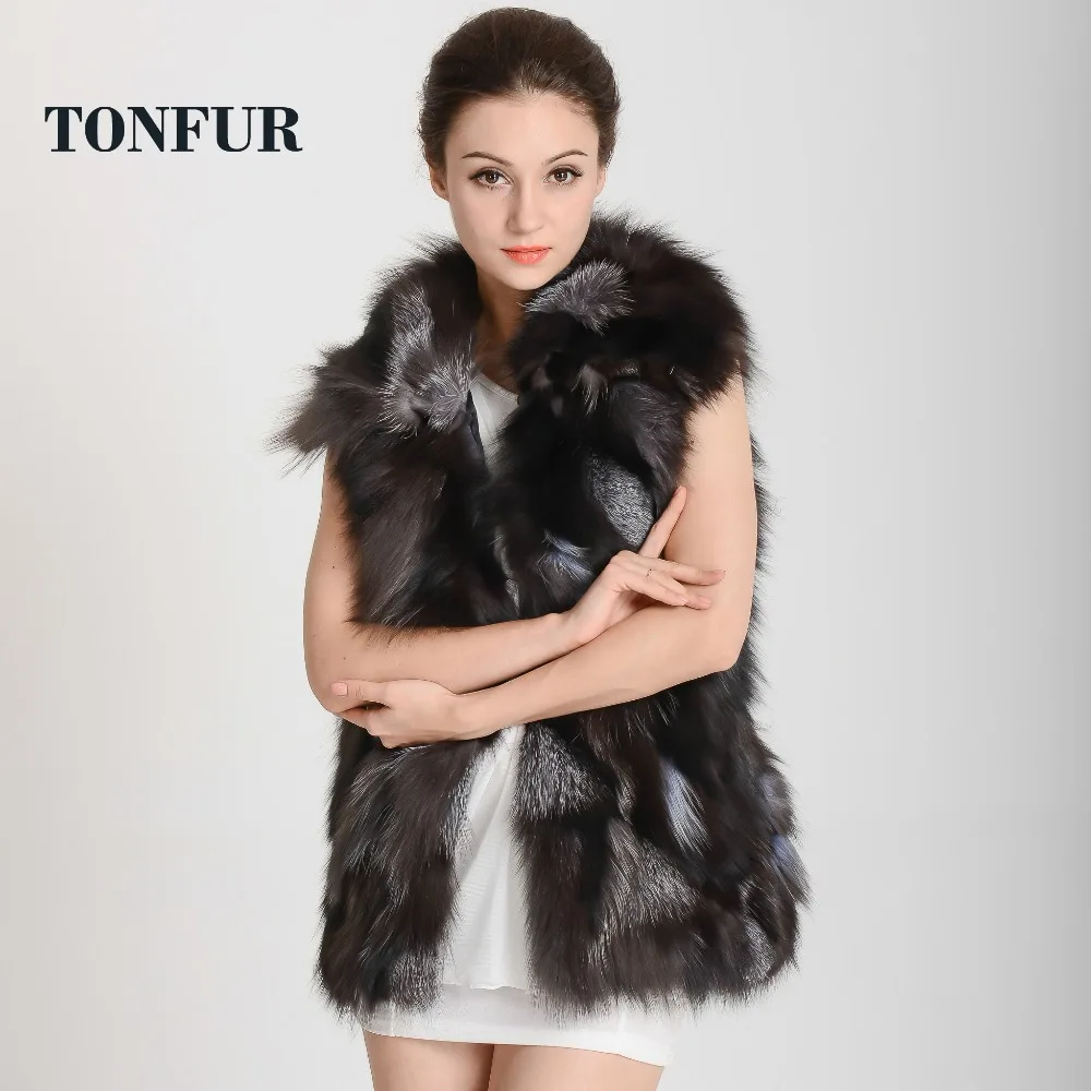 Женская Классическая куртка с натуральным лисьим леопардовым мехом TFP302|real fox fur