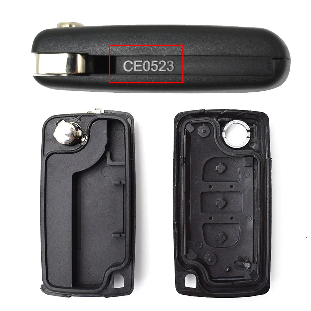 Для Citroen C2/C3/C4/C5/C6/C8 автомобильный 3-кнопочный откидной Чехол для ключа с