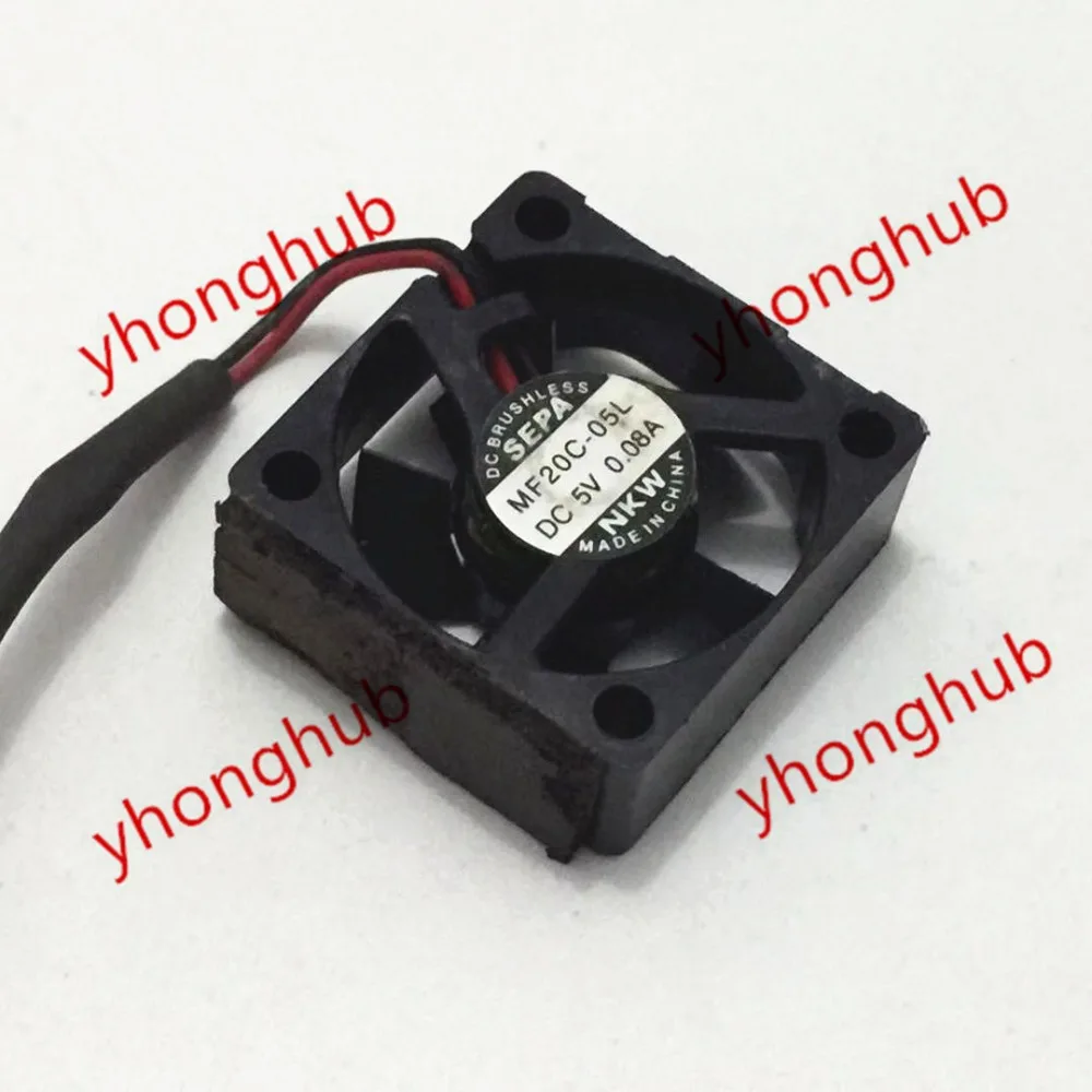 SEPA MF20C-05 DC 5V 0.1A 0.08A 20x20x08 мм 2-проводной Вентилятор охлаждения сервера