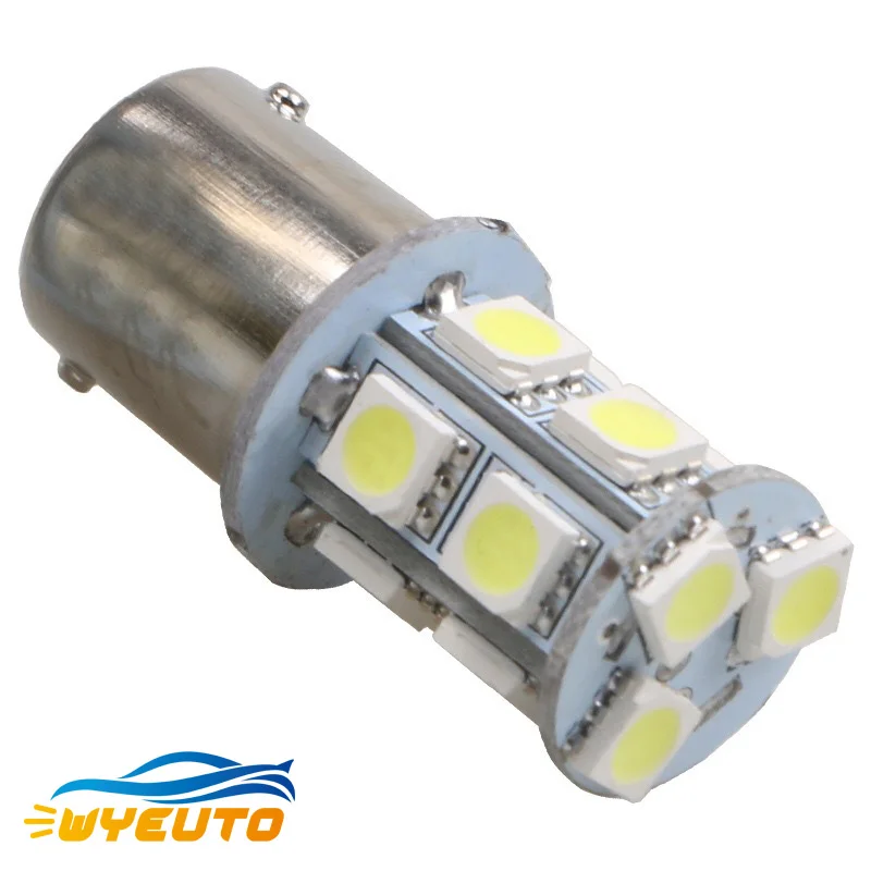 1 шт. белые лампочки для автомобилей S25 1156 1157 12В 5050 13 LED 3 ядерный стробоскоп сигнал