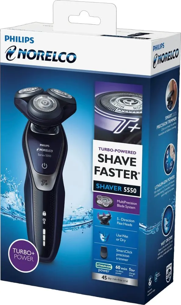 Philips Norelco Series 5000 Wet/Dry Electric Shaver S5590/81 with Turbo+ | Бытовая техника