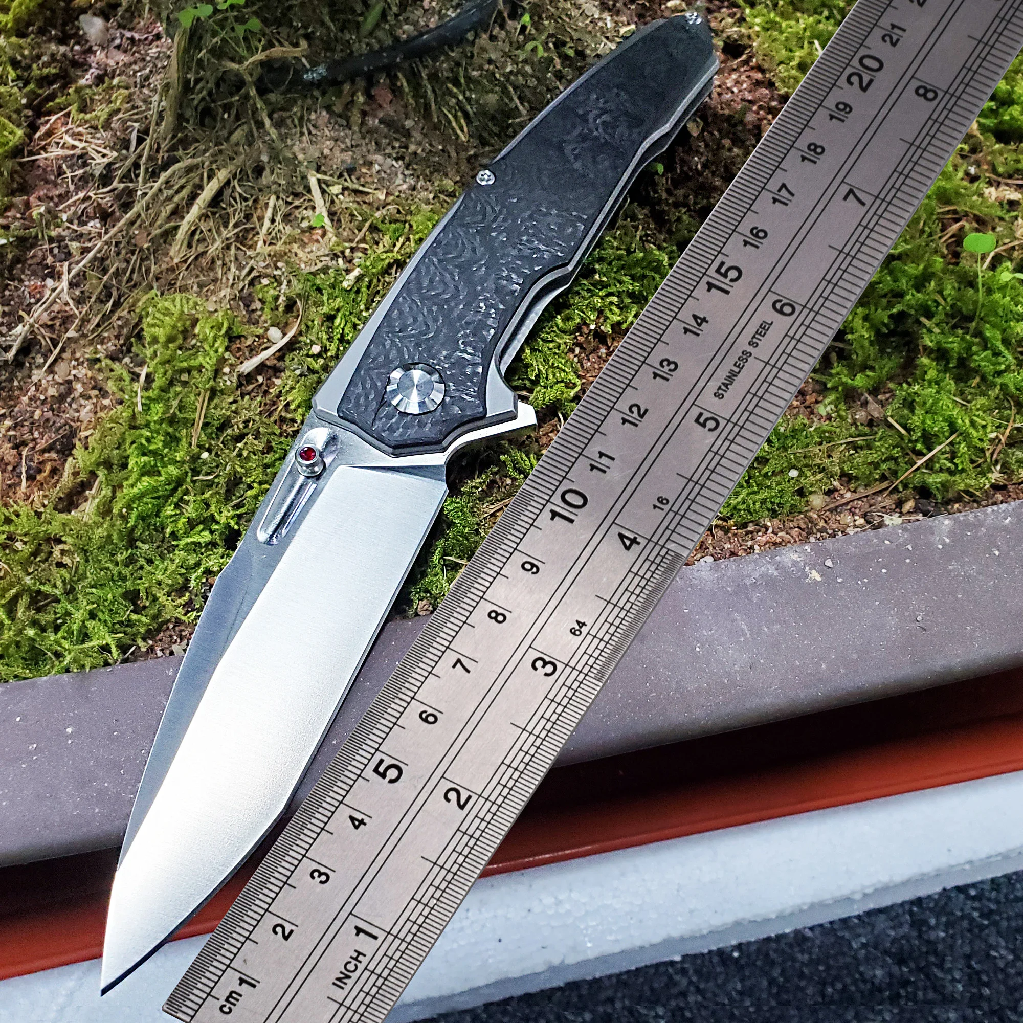 Тактический складной нож Black Shark карманный клинок из титанового углеродного
