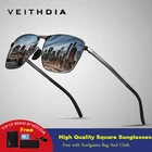 Мужские солнцезащитные очки Veithdia, брендовые дизайнерские очки с квадратными поляризационными стеклами и зеркальным покрытием, 2019