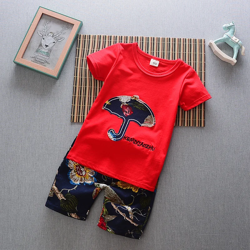 Футболки с короткими рукавами и шорты для мальчиков девочек комплекты одежды из 2