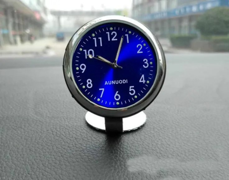Blue clock Светящиеся Авто Калибр часы Автомобильный термометр мини автомобиль вентиляционное отверстие кварцевые часы с зажимом автомобильный воздуховод Часы Автомобиль Стайлинг - Название цвета: Blue clock