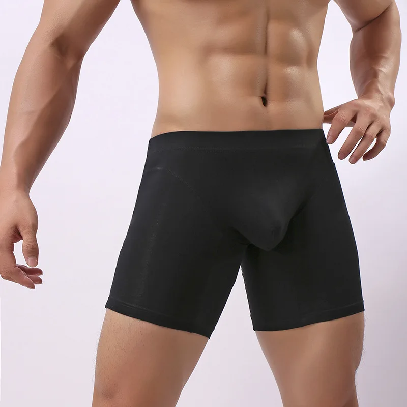 C Black Хлопок, мужские боксеры шорты, длинные ноги, комфорт, Cuecas Masculina, нижнее белье, мужские трусы, дышащие, Calzoncillos, мягкие боксеры, M-XXL - Цвет: C Black