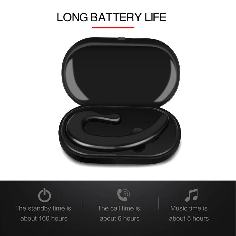 2019 костная проводимость Bluetooth гарнитура наушники Hands free мини беспроводные