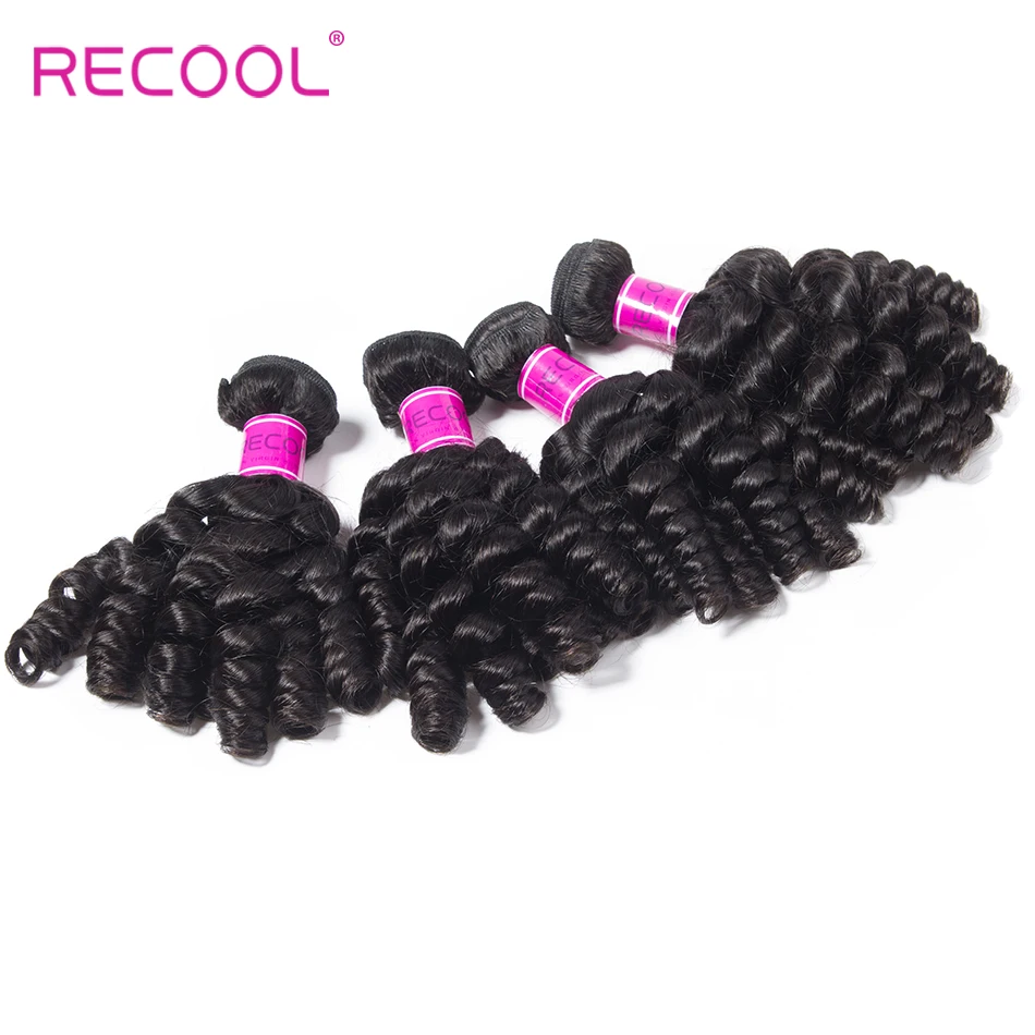 Recool Hair Funmi бразильские волосы плетение 3 пучка натуральный цвет свободный завиток
