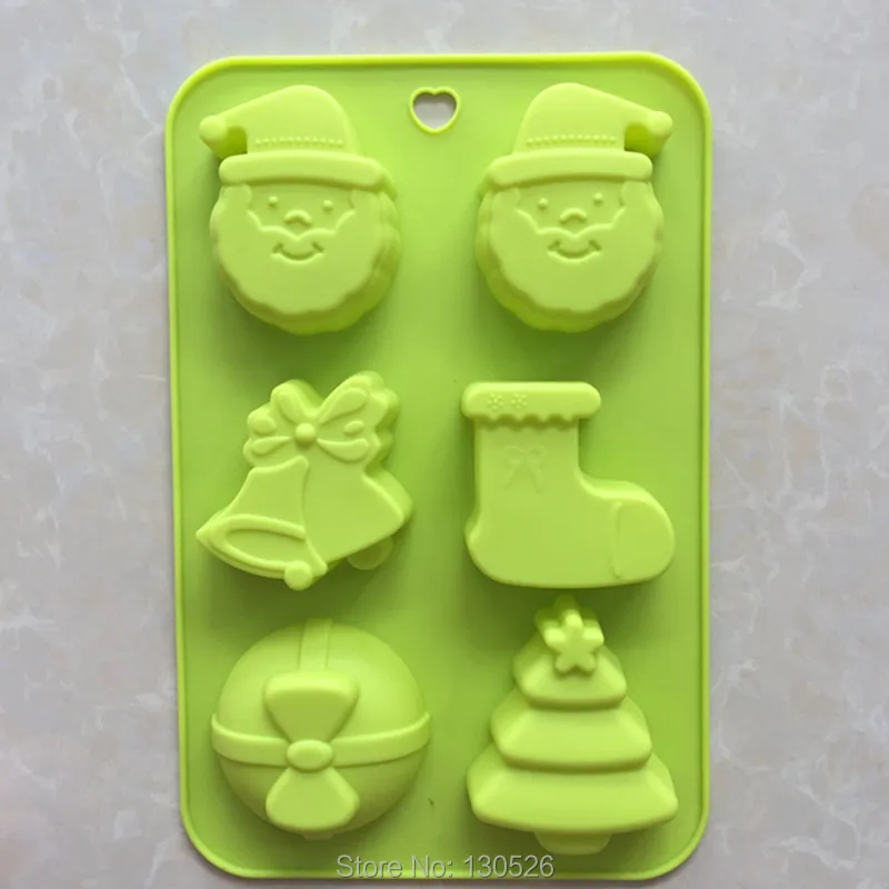 Рождественская елка колокола силиконовые формы торт Шоколадный леденец Пудинг