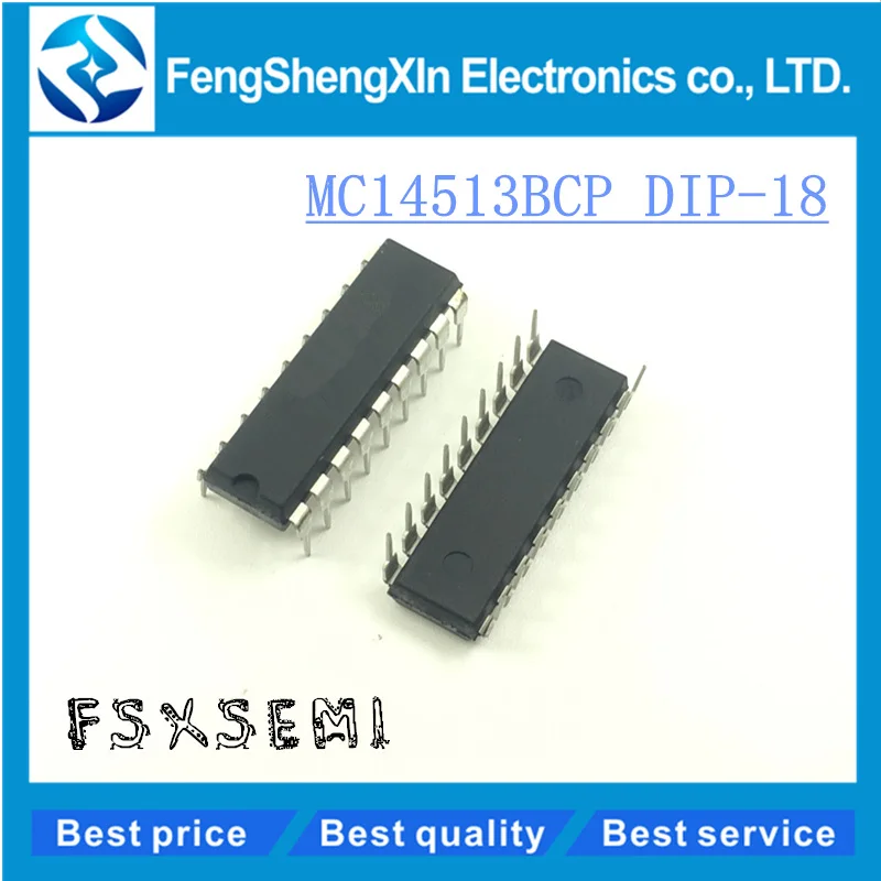 

10pcs/lot MC14513BCP MC14513 MC14513B DIP18 BCD-To-Seven Segment Latch/Decoder/Driver