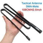 2021 SMA-Male Двухдиапазонная VHF UHF 144430 МГц Складная тактическая антенна для рации TYT MD-380 Wouxun KG-UV9D Plus Ham радио
