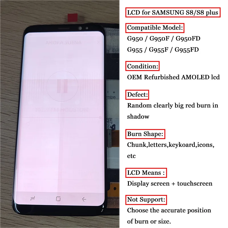 AMOLED для Samsung Galaxy S8 plus G955f G950F G950U G950FD + большой ЖК дисплей сенсорный экран дигитайзер
