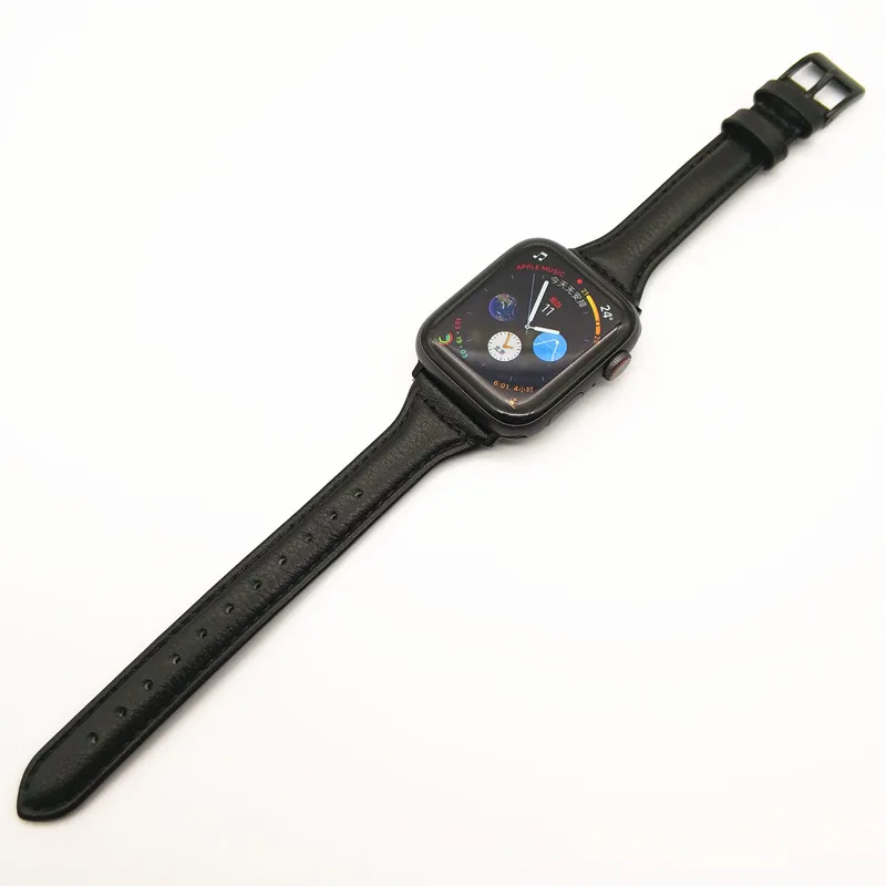 Тонкий ремешок AKGLEADER T-образной формы для Apple Watch Series 4 40 мм 44 браслет из натуральной