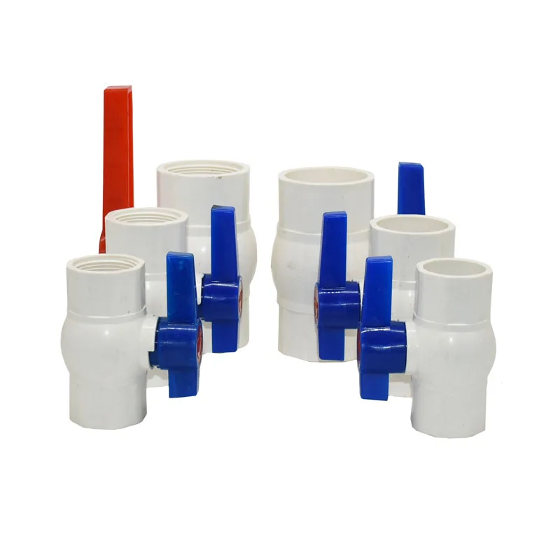 Прямой шаровой кран DN32 DN40 DN50 G2 G1.25 G1.5 ПВХ клапан соединительные фитинги для