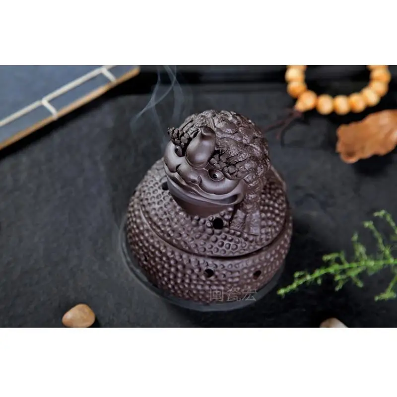 

Porcelain Incense Burner Backflow Portable Golden Toad Censer Ceramic Holder Handwork Creative Home Decoration Gift And Craft