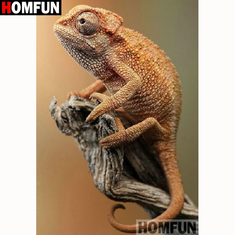 Алмазная 5D картина HOMFUN ящерица вышивка крестиком полная выкладка
